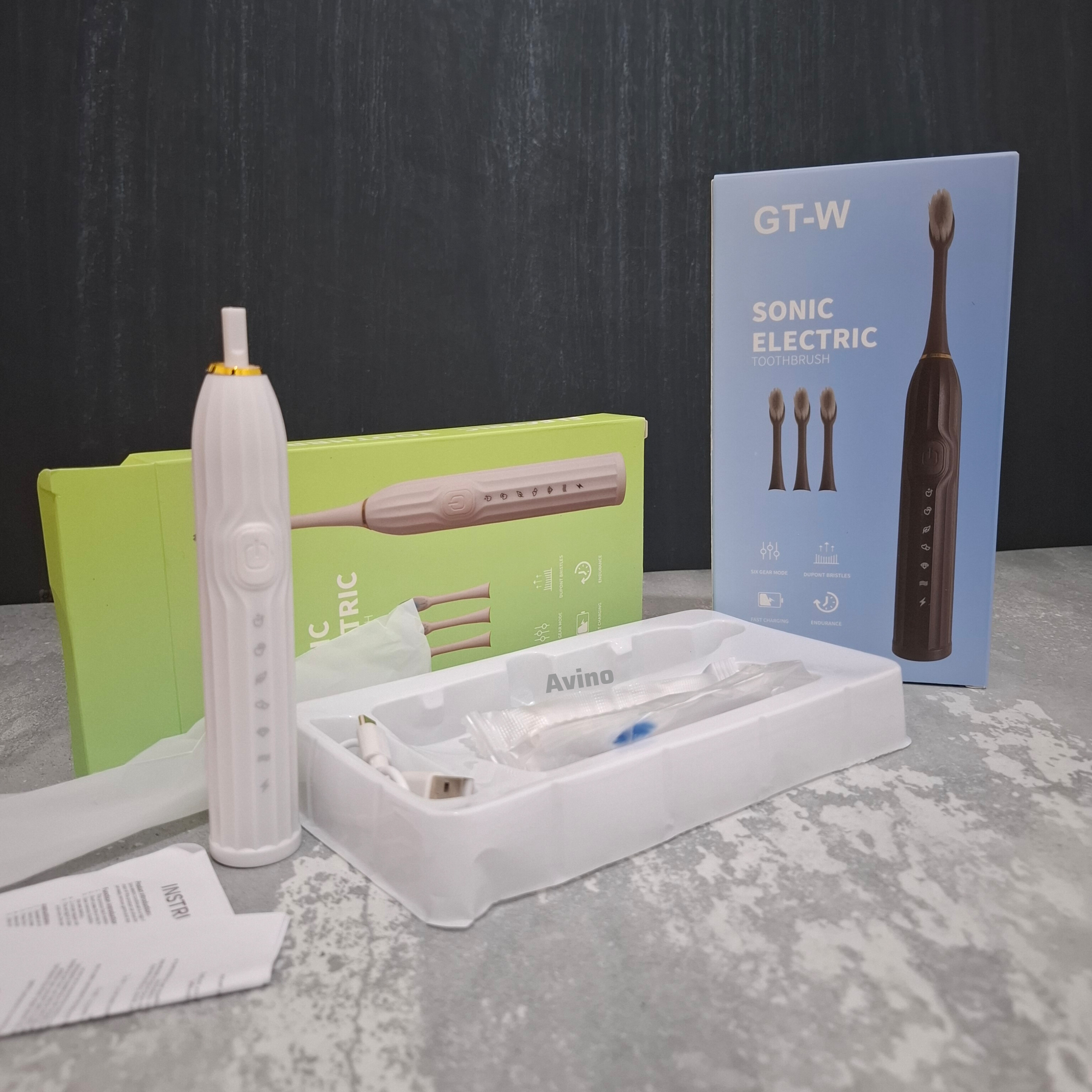 مسواک برقی شارژی سونیک GT-W | پاکسازی حرفه‌ای با تکنولوژی ارتعاش صوتی